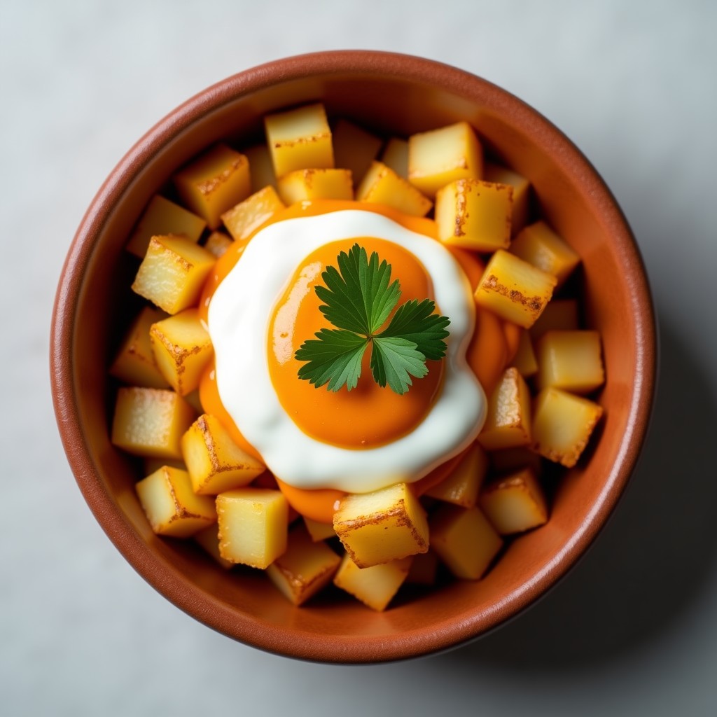 Ración de patatas bravas